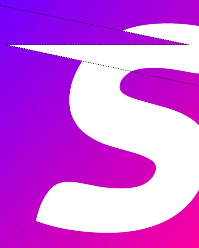 Sky Broadband speed type glyph detail single letter