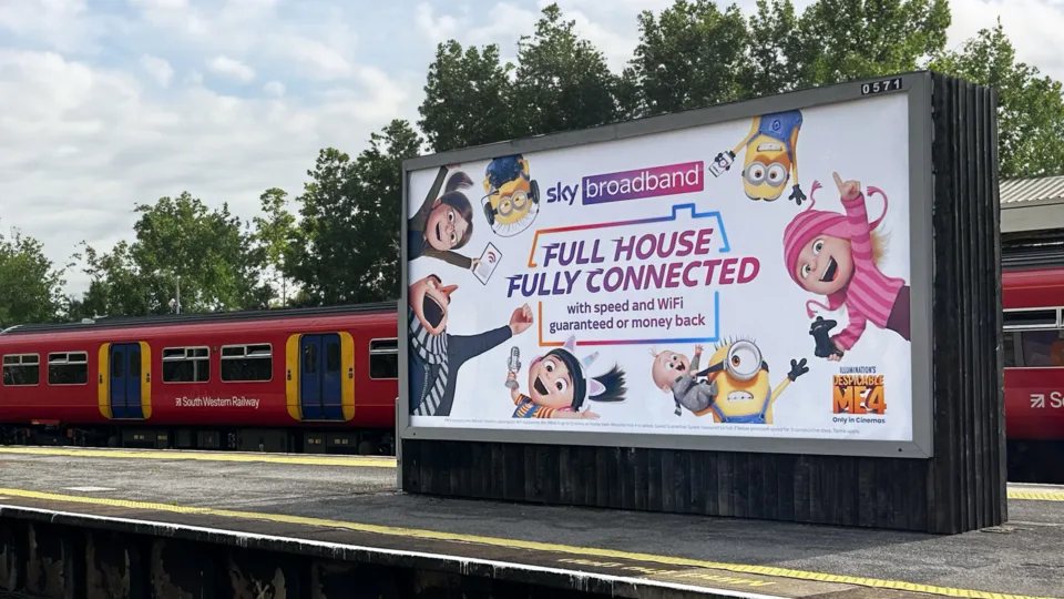 Sky Broadband connected home 48 sheet despicable me minion campaign poster