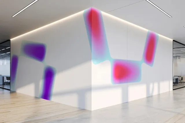 Office internal wall mockup